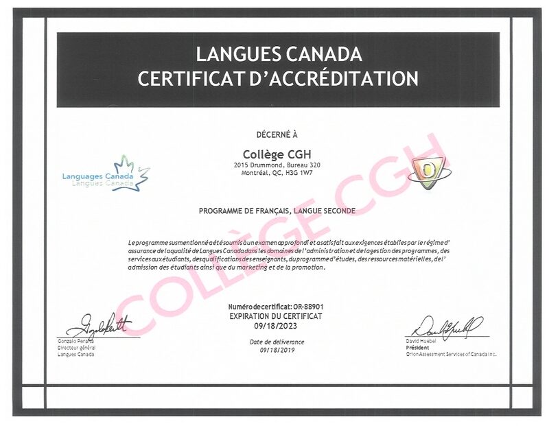 Certification of French Training from Languages Canada